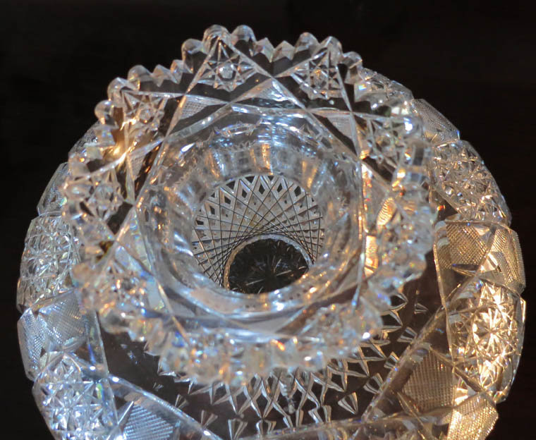 Cut Glass Flower Center Bowl Glenwood