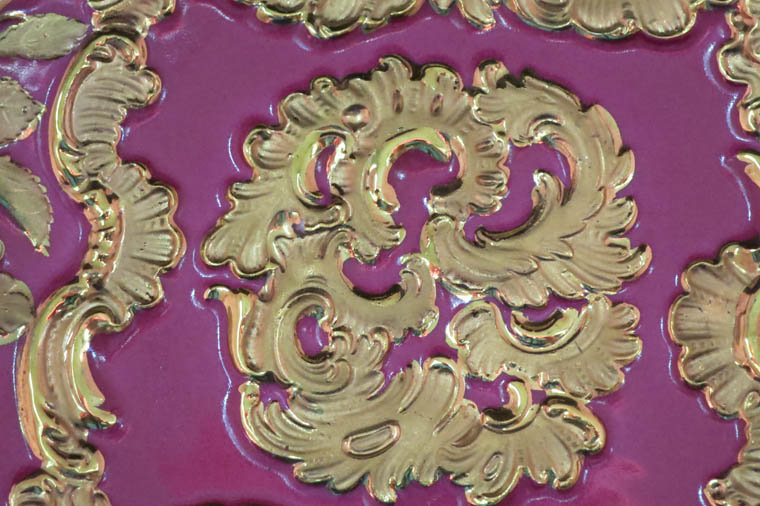 Pink &amp; Gold Meissen Charger