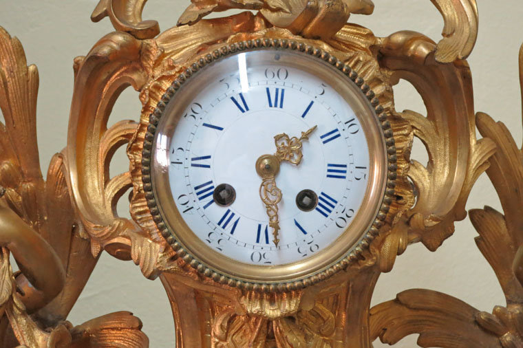 Victorian French Bronze Cherub Clock