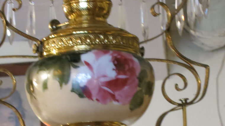 Victorian Hand Painted Hanging Light Fixture