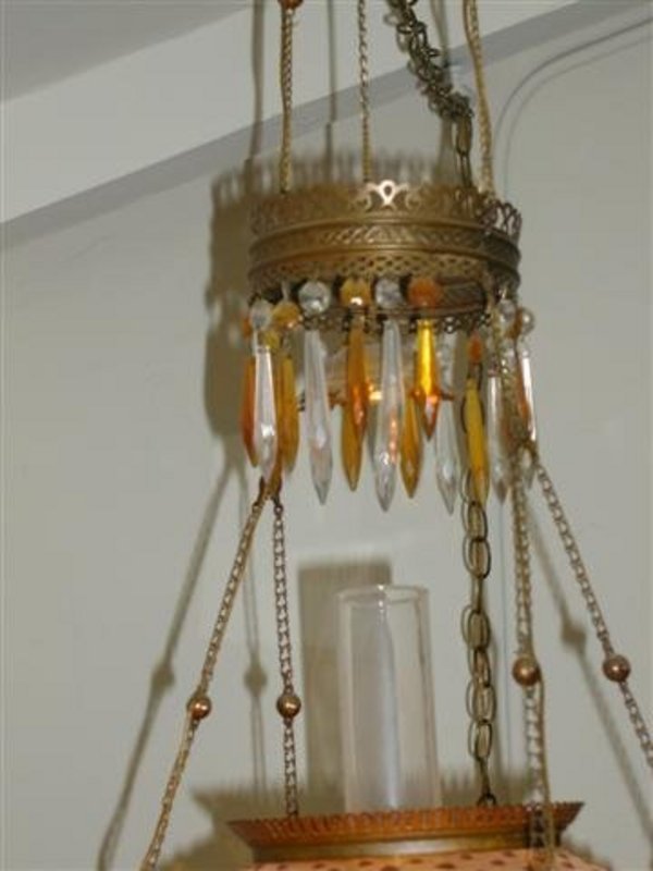 Victorian Amber Light Fixture
