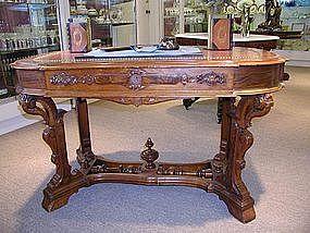 Renaissance Revival Library Table