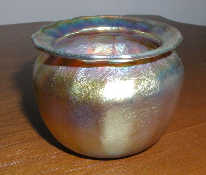 Small  Signed Quezal Vase
