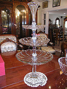 Rare Heisey Compote with Epergne Top