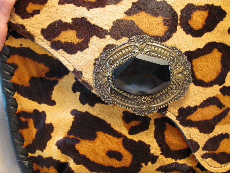 LEOPARD PRINT LEATHER PURSE BY MAYA