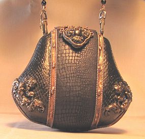 BLACK AND COPPER PURSE BY mAYA