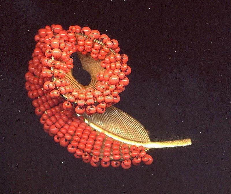 MIRIAM HASKELL FEATHER PIN