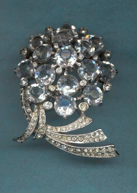 Reja Rhinestone and Crystal Brooch