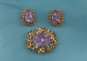 Panetta Brooch and Earrings