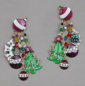 LUNCH AT THE RITZ CHRISTMAS EARRINGS