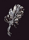 HOBE STERLING AND GOLD FLORAL BROOCH