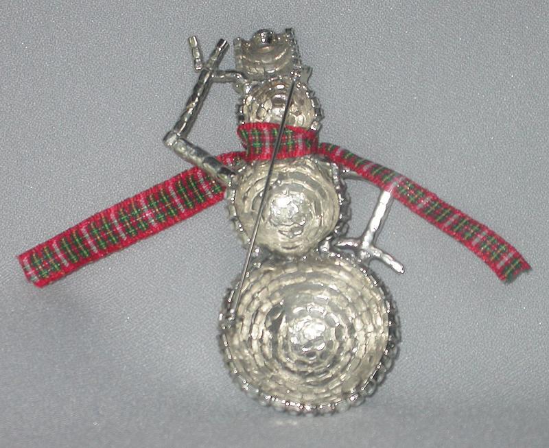 DOROTHY BAUER'S &quot;SNOW  PERSON&quot; BROOCH