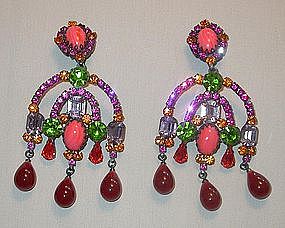 KENNETH LANE OUTRAGEOUS CLIP EARRINGS