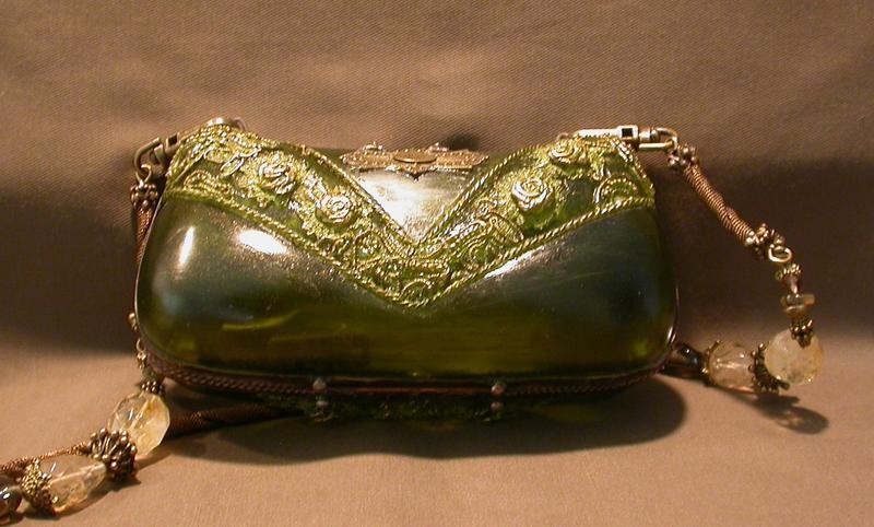 MAYA DEEP OLIVE AND GOLD FROST PURSE