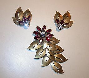 JOSEFF BROOCH AND EARRINGS