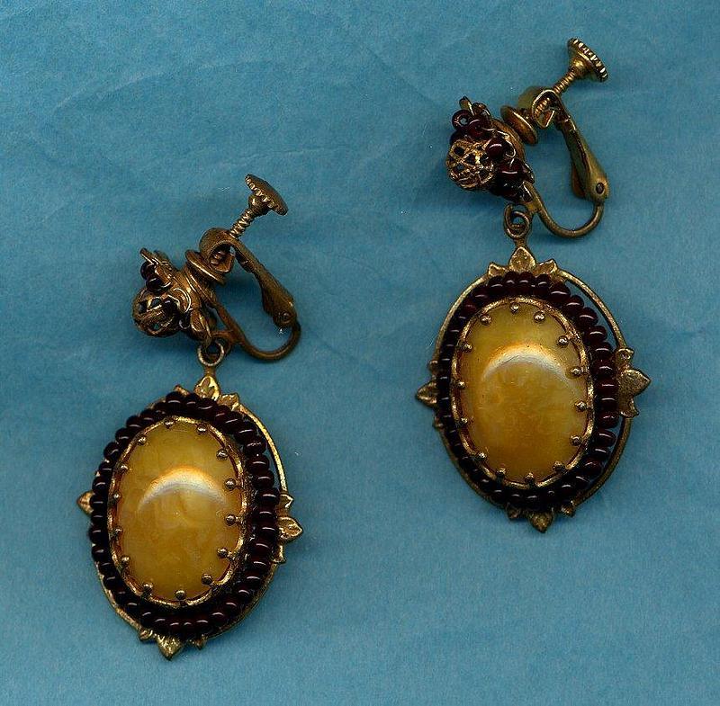 MIRIAM HASKELL DANGLE EARRINGS