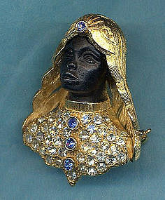 FLORENZA BLACKAMOOR BROOCH