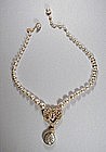 MIRIAM HASKELL PEARL AND PENDANT NECKLACE