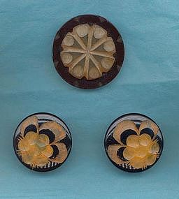 Bakelite Clip, Bakelite Earrings