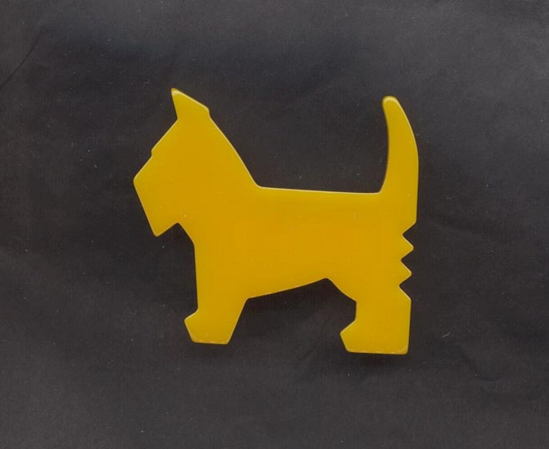 Bakelite Scottie Brooch