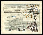 Yamagishi Japanese Woodblock - Lake Towada