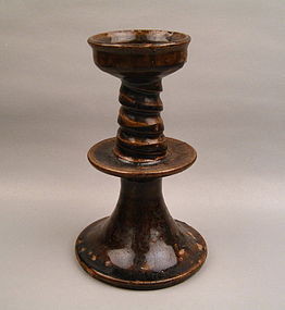 A Rare Brown Glaze Candle Stick
