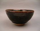A Good Jian Ware Black Glaze Hare's Fur Tea Bowl