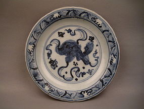 A Good Ming Dynasty B/W Dish