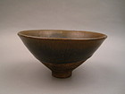 A Song -Yuan Jian Ware Hare's Fur Conical Tea Bowl