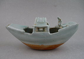 A Rare Yuan Dynasty Qingbai Boat