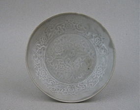 Impressive Molded Of Yuan Dynasty Dish With Lotus