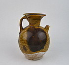 A Yellowish Brown With Black Splashes Ewer (Tang Dyn)