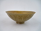 A LONGQUAN LOTUS BOWL WITH CLOSELY CRACKLED