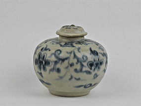 A Vietnam's Blue and White Jarlet With Lid 15th/16th C