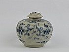 A Vietnam's Blue and White Jarlet With Lid 15th/16th C