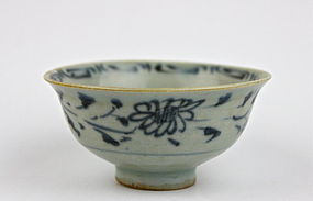 A Yuan Blue & White Small Cup With "Shou" Character