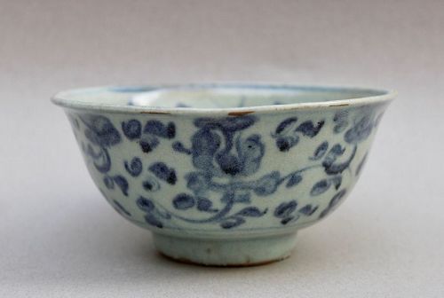 A BLUE AND WHITE BOWL MING DYNASTY 15th CENTURY