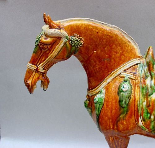 EXTREMELY RARE TANG DYNASTY SANCAI HORSE