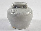 Dehua Blanc De Chine Small Jar