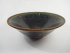 Black Glazed Conical Bowl