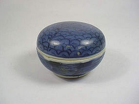 Blue & White Miniature Circular Box