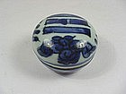 Blue & White Miniature Circular Box