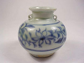 Blue & White Small Jar ( Yuan Dynasty )