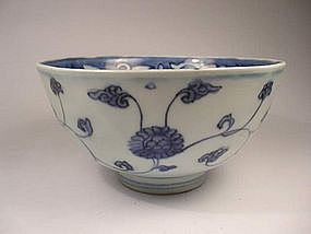 MING DYNASTY BLUE & WHITE BOWL