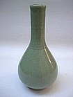 CELADON PEAR SHAPED BOTTLE VASE