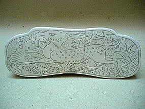 A Cizhou Incised Pillow With Deer