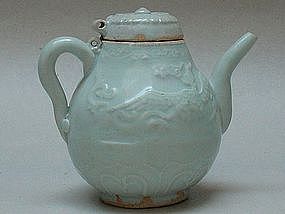 A Rare Chingpai Ewer With Phoenix