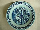 A Fine Detailed Late Ming Blue & White Plate