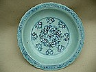 Ming Dynasty Blue & White Large Dish