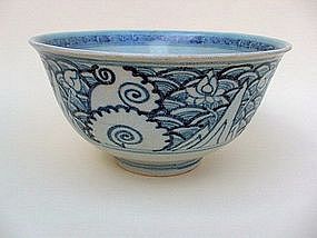 Unusual Ming Dynasty Blue & White Bowl